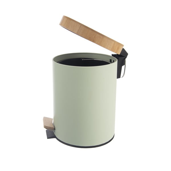 Светлозелено метално кошче за боклук с педал 5 l Greenish – Orion-image-2