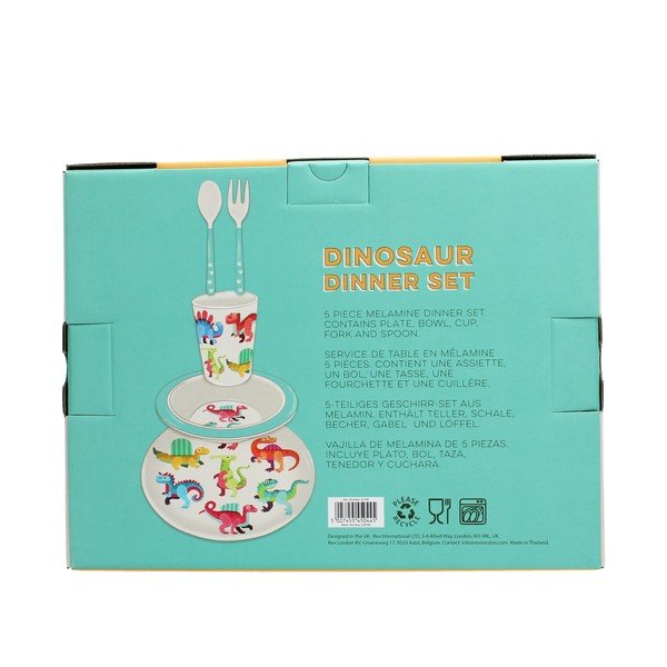 Детски комплект от за хранене 5 бр. Baby Dinos – Rex London-image-3
