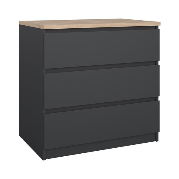Тъмносив скрин 77x76x50 cm Naia – Tvilum