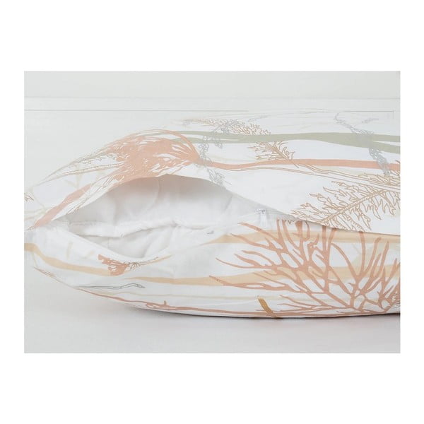 Бяло-теракотено единично  крепирано спално бельо 140x200 cm Caraway – B.E.S.-image-2