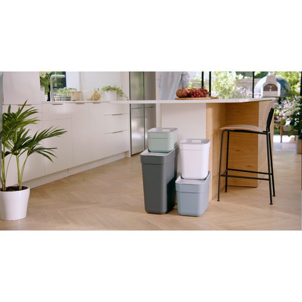 Бял кош за отпадъци от рециклирана пластмаса 20 l Ready To Collect – Curver-image-1