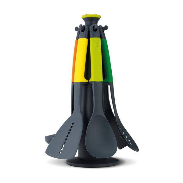 Комплект от 6 кухненски инструмента с поставка Elevate Carousel, цветни Elevate™ - Joseph Joseph