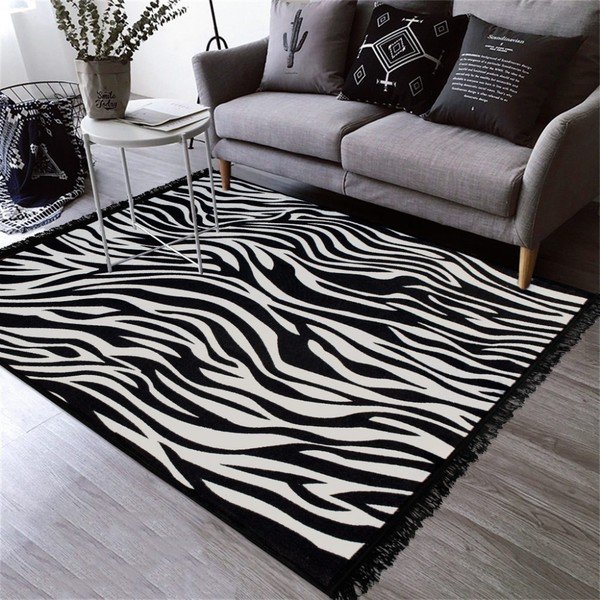 Двустранен килим подходящ за пране Kate Louise Doube Sided Rug Zebra, 120 x 180 cm-image-1