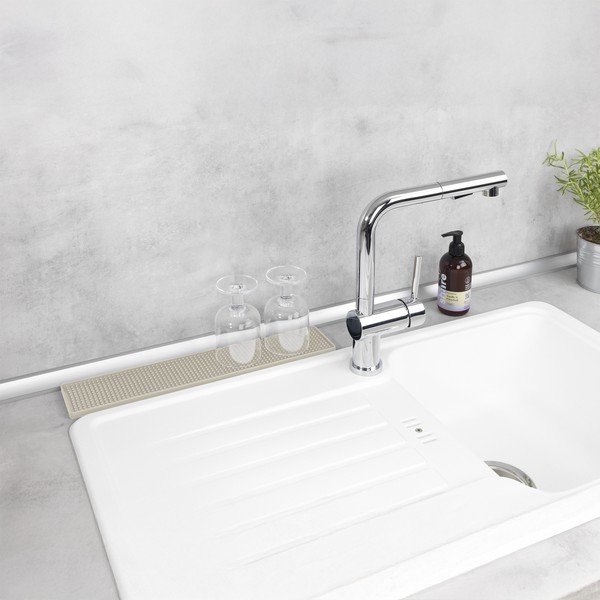 Бежова пластмасова тавичка за оттичане за съдовете 42x8 cm Slim – Wenko-image-3