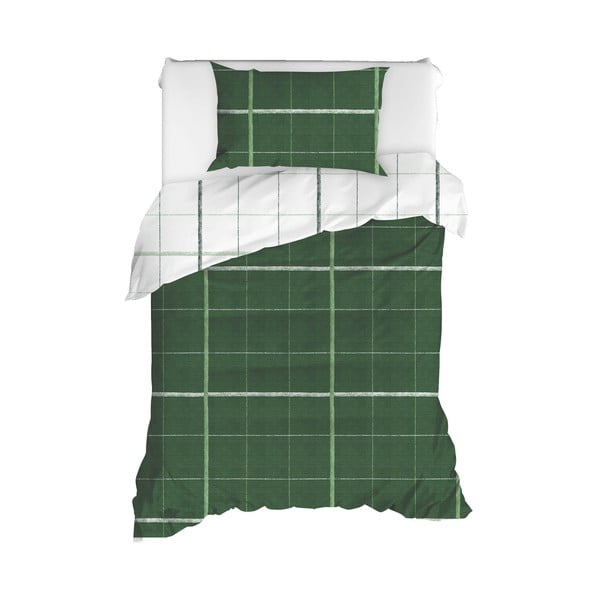 Памучно спално бельо за единично легло Ranforce, зелено, 140 x 200 cm Maya - Mijolnir