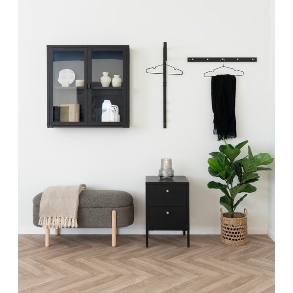 Черно метално нощно шкафче Dalby – House Nordic-image-1