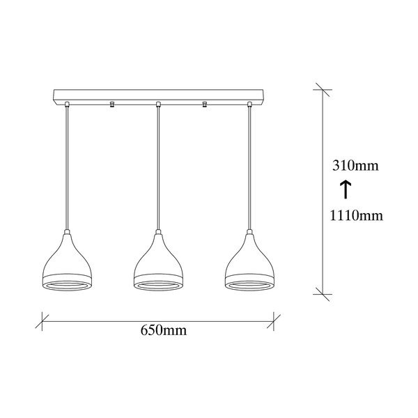 Черно и в меден цвят висящо осветително тяло с метален абажур Yildo – Opviq lights-image-4