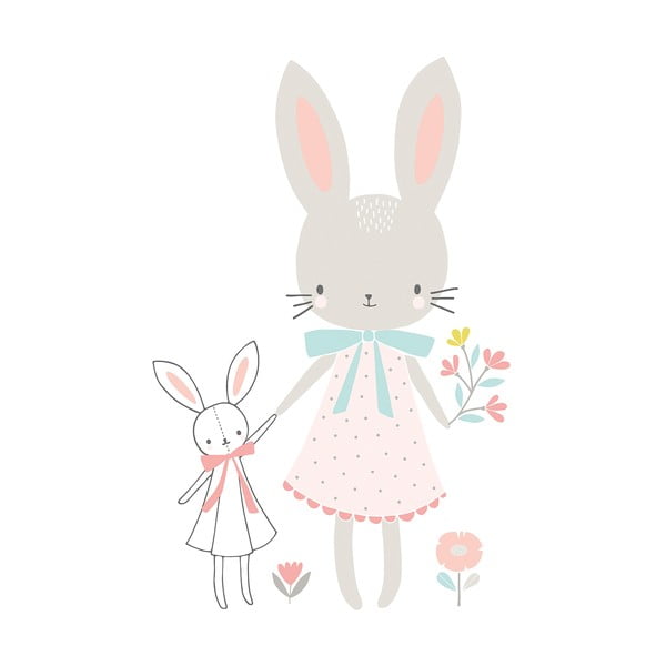 Детски стикер 58x90 cm Little Miss Rabbit - Lilipinso