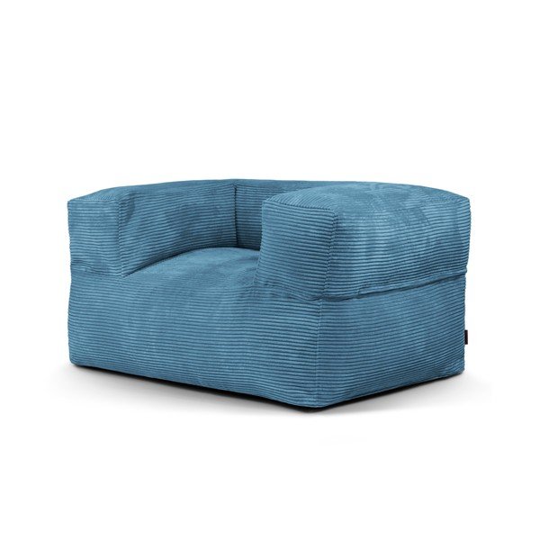 Син пуф от рипсено кадифе MooG – SLOWDOWN