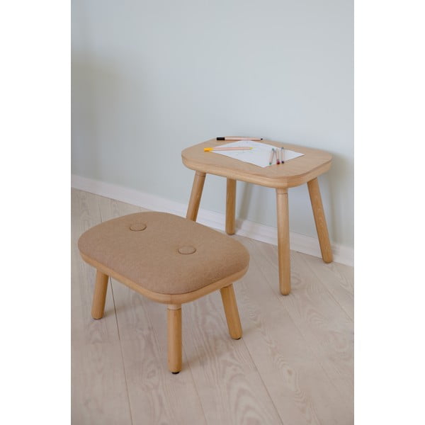 Стол в светлокафяв и естествен цвят Paff Low – UMAGE-image-1