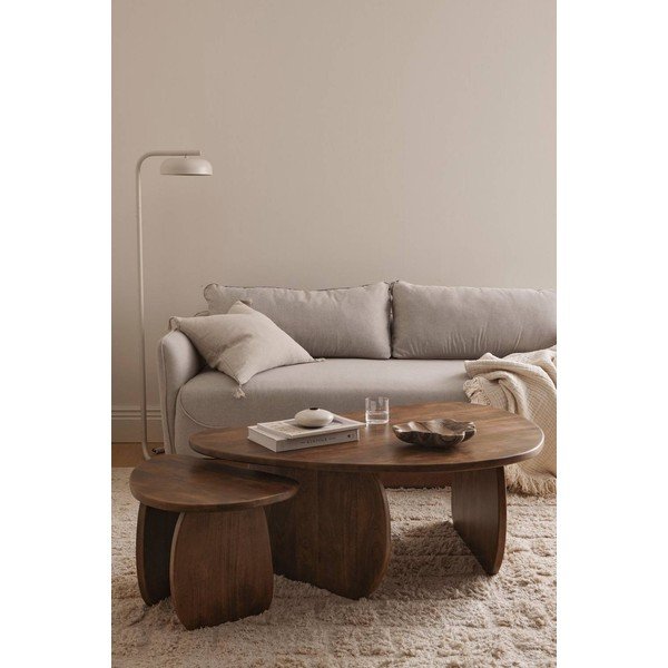 Тъмнокафява масичка за кафе от масивно манго Mushroom – Ellos Home-image-1