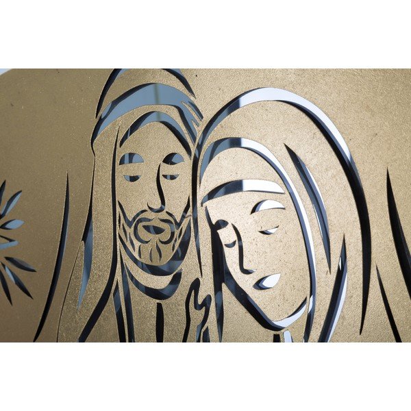 Декорация за стена в златист цвят Nativity - Mauro Ferretti-image-3