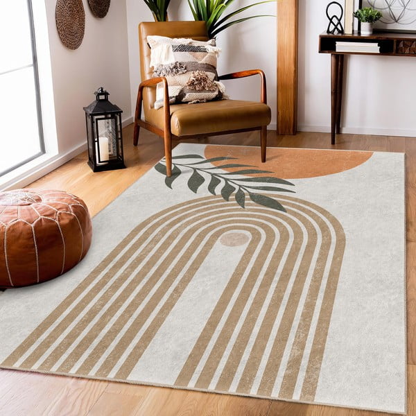 Кремав килим подходящ за пране 120x180 cm Dot Arch – Mila Home-image-4