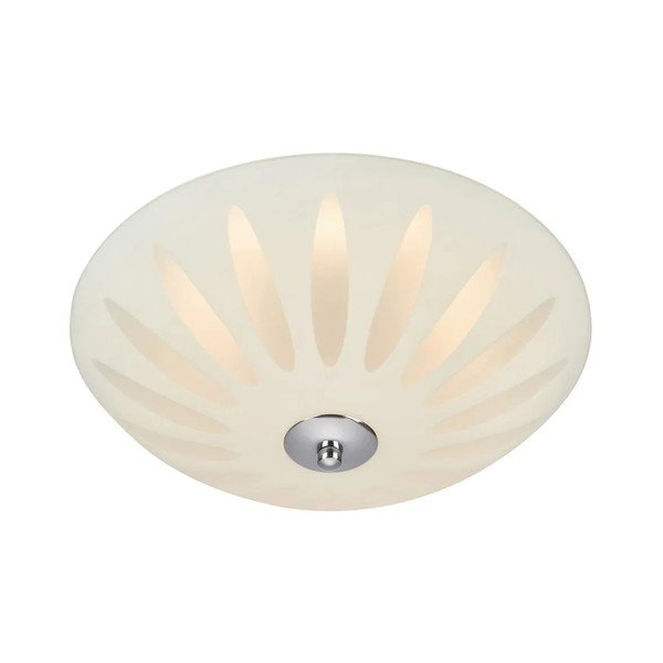 Бяло осветително тяло за таван със стъклен абажур Petal – Markslöjd-image-2