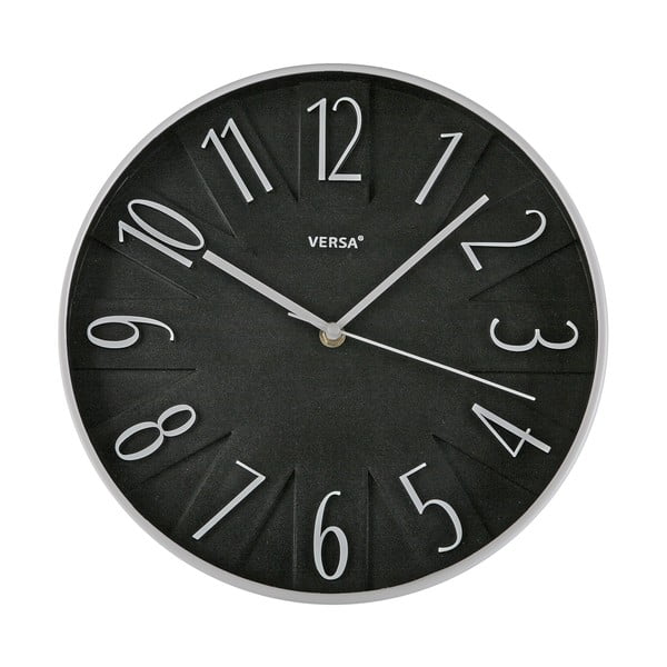 Nástěnné hodiny Versa Black, 30 cm
