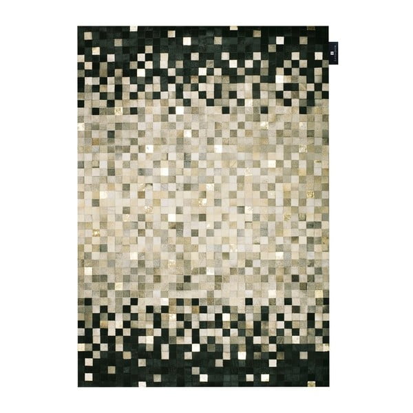 Kožený koberec Rain Grey, 170x240 cm