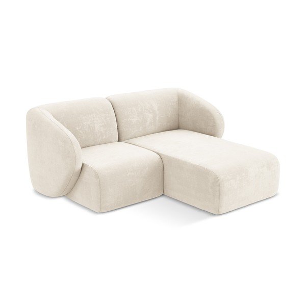 Бежов шенилов ъглов диван (десен ъгъл) Lani – Makamii-image-2