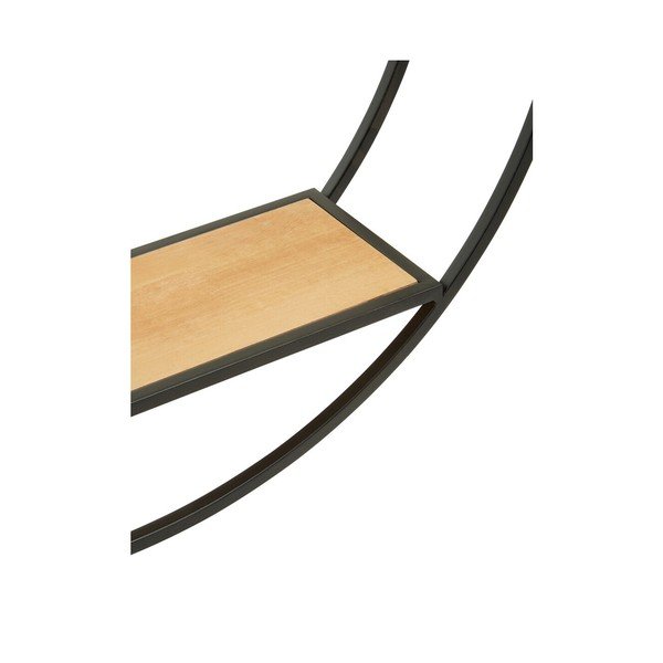 Черен/в естествен цвят на няколко нива метален стенен рафт 61 cm Mataram – Premier Housewares-image-4