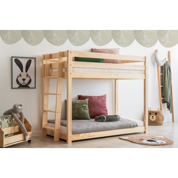 Двуетажно легло от борова дървесина 90x190 cm CLPB - Adeko-image-1