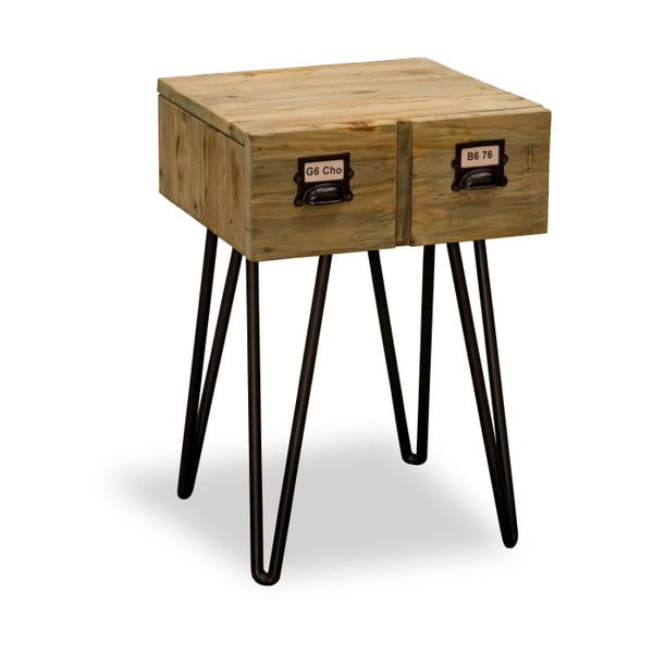 Odkládací stolek z borovicového dřeva Bluebone Industrial