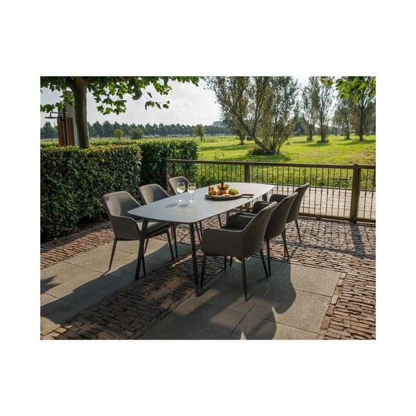 Сив метален градински стол Domino – Exotan-image-1