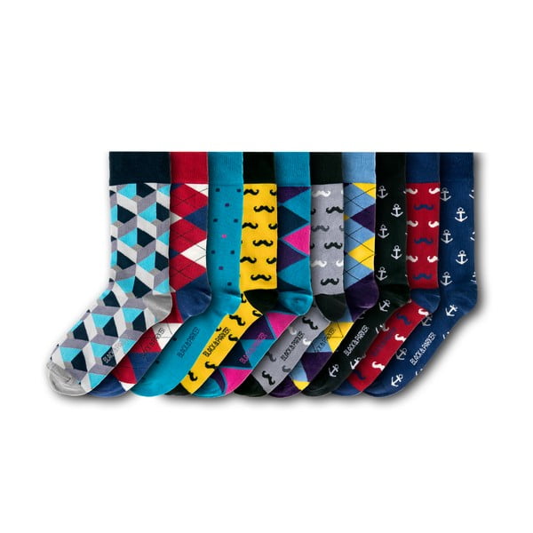 Комплект от 10 чифта чорапи Black & Parker London Brixton, размери 37-43 - Black&Parker London