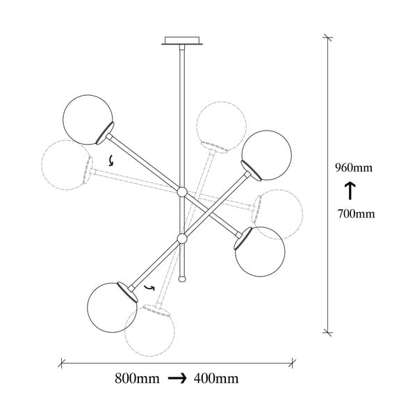 Черно висящо осветително тяло със стъклен абажур Best – Opviq lights-image-3
