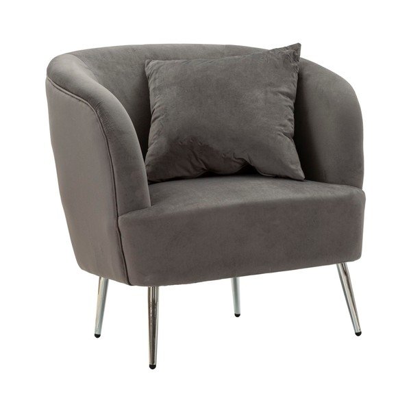 Сиво кадифено кресло Silvery – Mauro Ferretti
