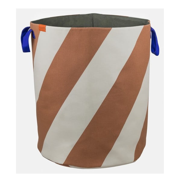 Текстилен кош за пране в тухлен цвят/кремав 5 l Diagonal – Mette Ditmer Denmark