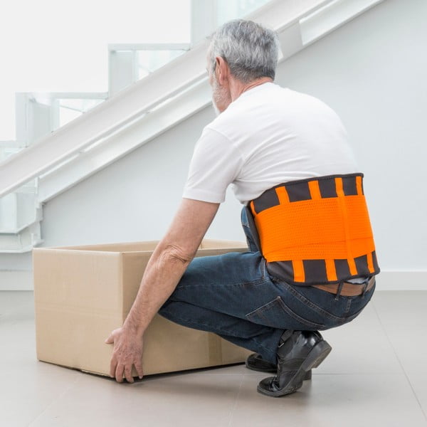 Оранжево-черен спортен колан за отслабване и добра стойка, размер L - InnovaGoods-image-1