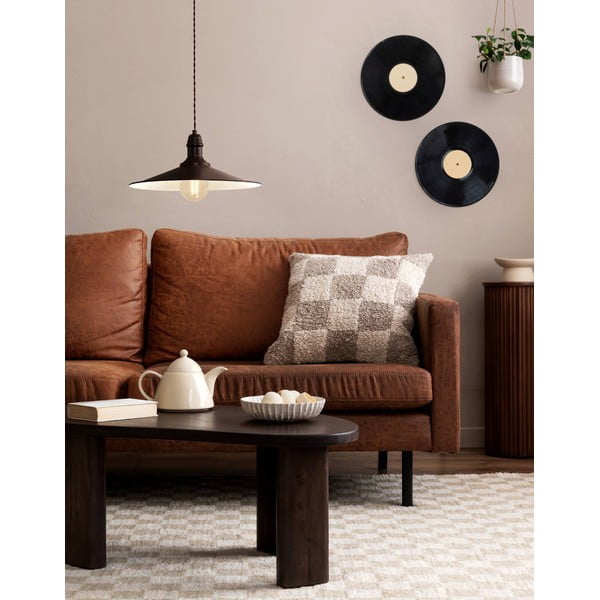 Тъмнокафяво висящо осветително тяло с метален абажур ø 36 cm STOCKBURY – EGLO-image-1