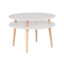 Светлосива маса за кафе с естествени крака UFO, Ø 70 cm Ufo - Ragaba