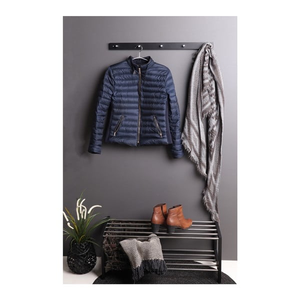 Черна етажерка за обувки от тополова дървесина Padova - House Nordic-image-1