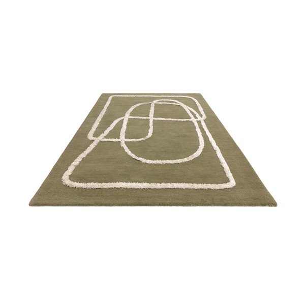 Зелен ръчно изработен вълнен килим 160x230 cm Matrix – Asiatic Carpets-image-4