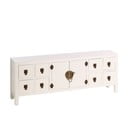 Бял нисък скрин 130x50,5 cm Oriente – Ixia