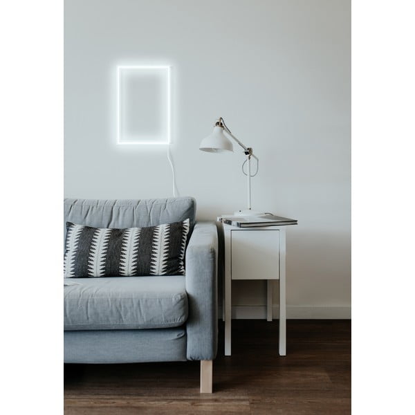 Бяла стенна лампа , 30 x 40 cm Rectangle - Candy Shock