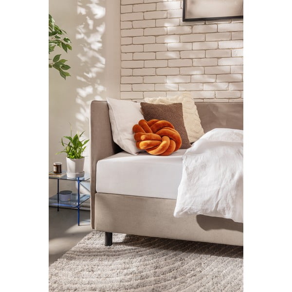 Единично тапицирано легло в кафяво-сив цвят с място за съхранение с включен матрак 90x200 cm Avela – Bonami Selection-image-3