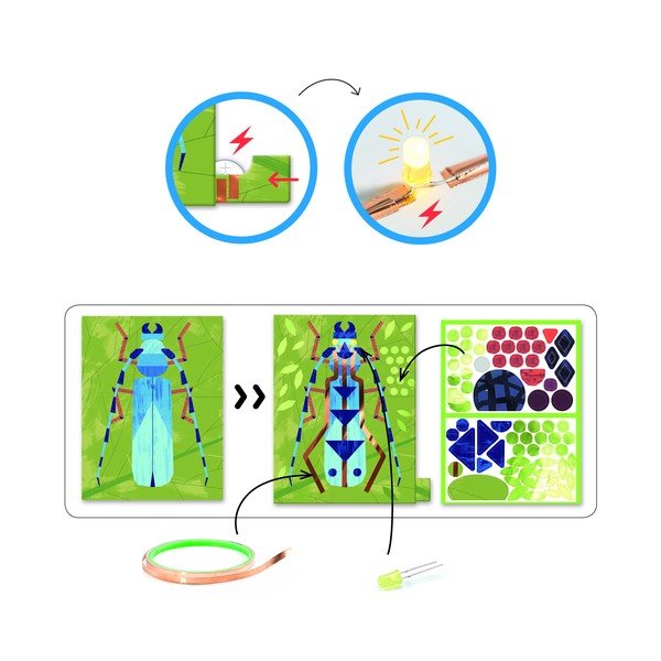 Комплект от 3 светещи картинки Инсектариум - Djeco-image-2