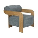 Сиво-синьо кресло от букле Oolong – Zuiver