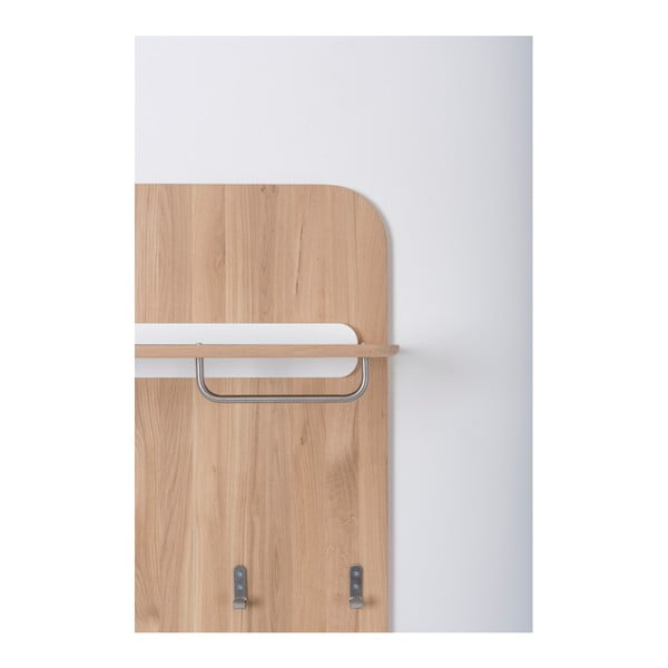 Стенна закачалка за дрехи от дъбово дърво Ena - Gazzda-image-3