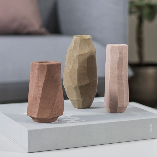 Розова ваза от полирезин (височина 15,5 cm) Nuki – Mette Ditmer Denmark-image-2