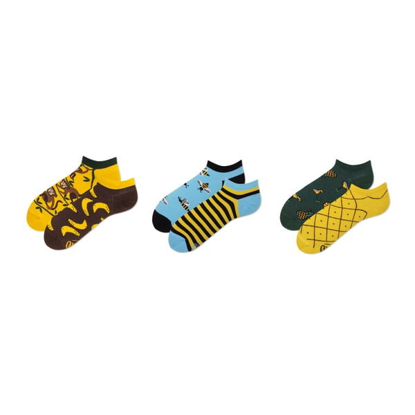 Комплект от 3 чифта чорапи до глезена Pineapples, размер 39-42 - Many Mornings