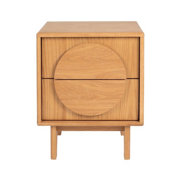 Нощно шкафче от декор от дъб  в естествен цвят Groove – Zuiver