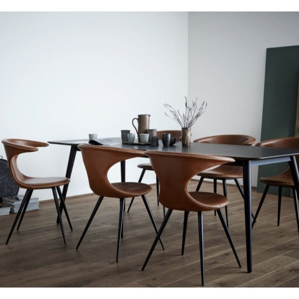 Кафяв стол от изкуствена кожа Flair - DAN-FORM Denmark-image-1