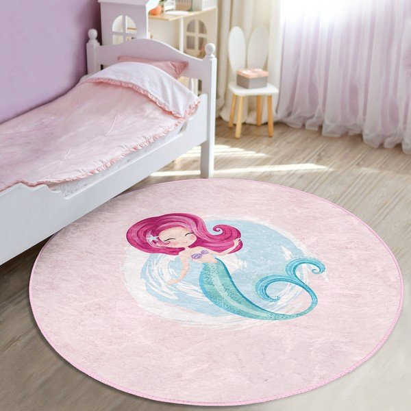 Розов детски килим ø 80 cm Comfort - Mila Home-image-2