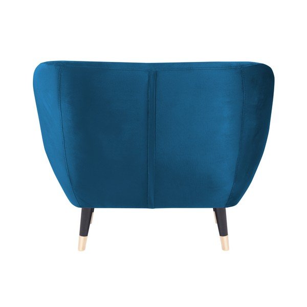 Син фотьойл с черни крака Amelie - Mazzini Sofas-image-4