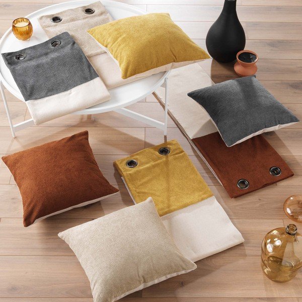 Завеса в антрацитен и бежов цвят 140x240 cm Tessa – douceur d'intérieur-image-3