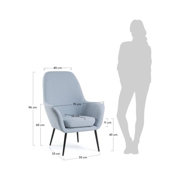 Modré křeslo La Forma Valeria-image-1