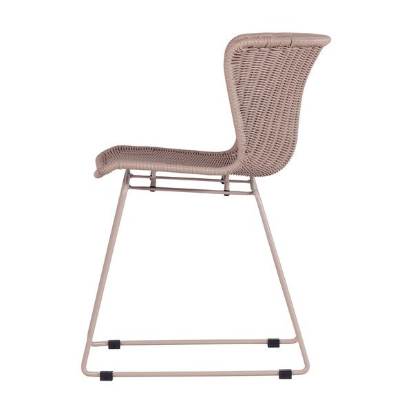 Бежови градински столове в комплект 2 бр. от изкуствен ратан Wings – WOOOD-image-3