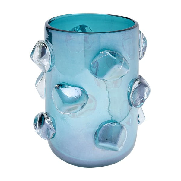 Ваза от синьо стъкло, височина 23 cm Aquarius - Kare Design
